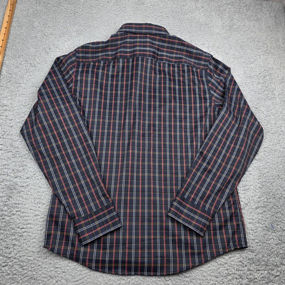 UNTUCKit Button Down Shirt Mens XL Navy Blue Valencay Plaid Slim Fit Long Sleeve - Picture 13 of 14